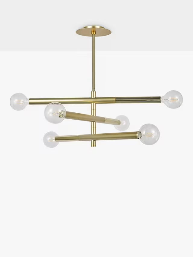 Swoon Collins Sputnik 6 Arm Ceiling Light, Gold R18
