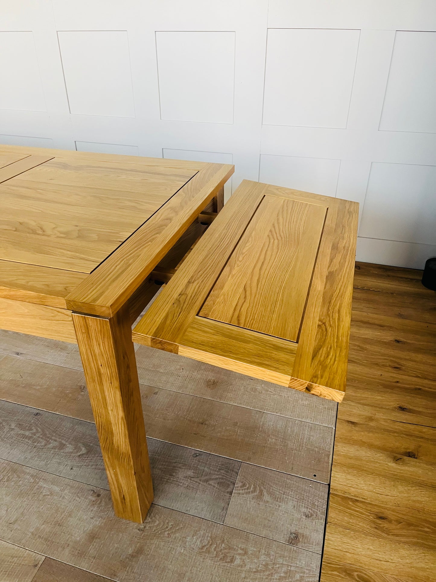 Dorset 4FT 7" X 3FT Natural Oak Extending Dining Table Oak Furniture Land