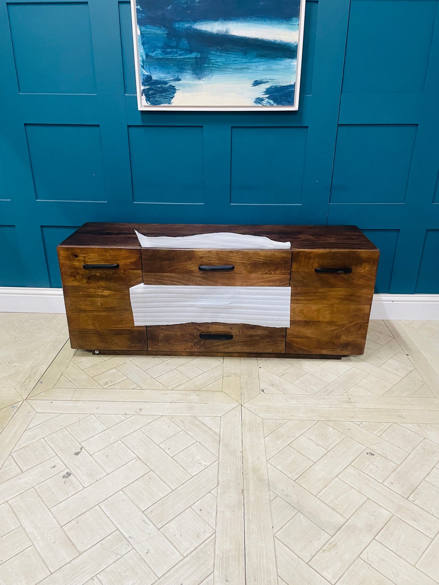 Made.com Lucien large sideboard, Dark Mango Wood. R51