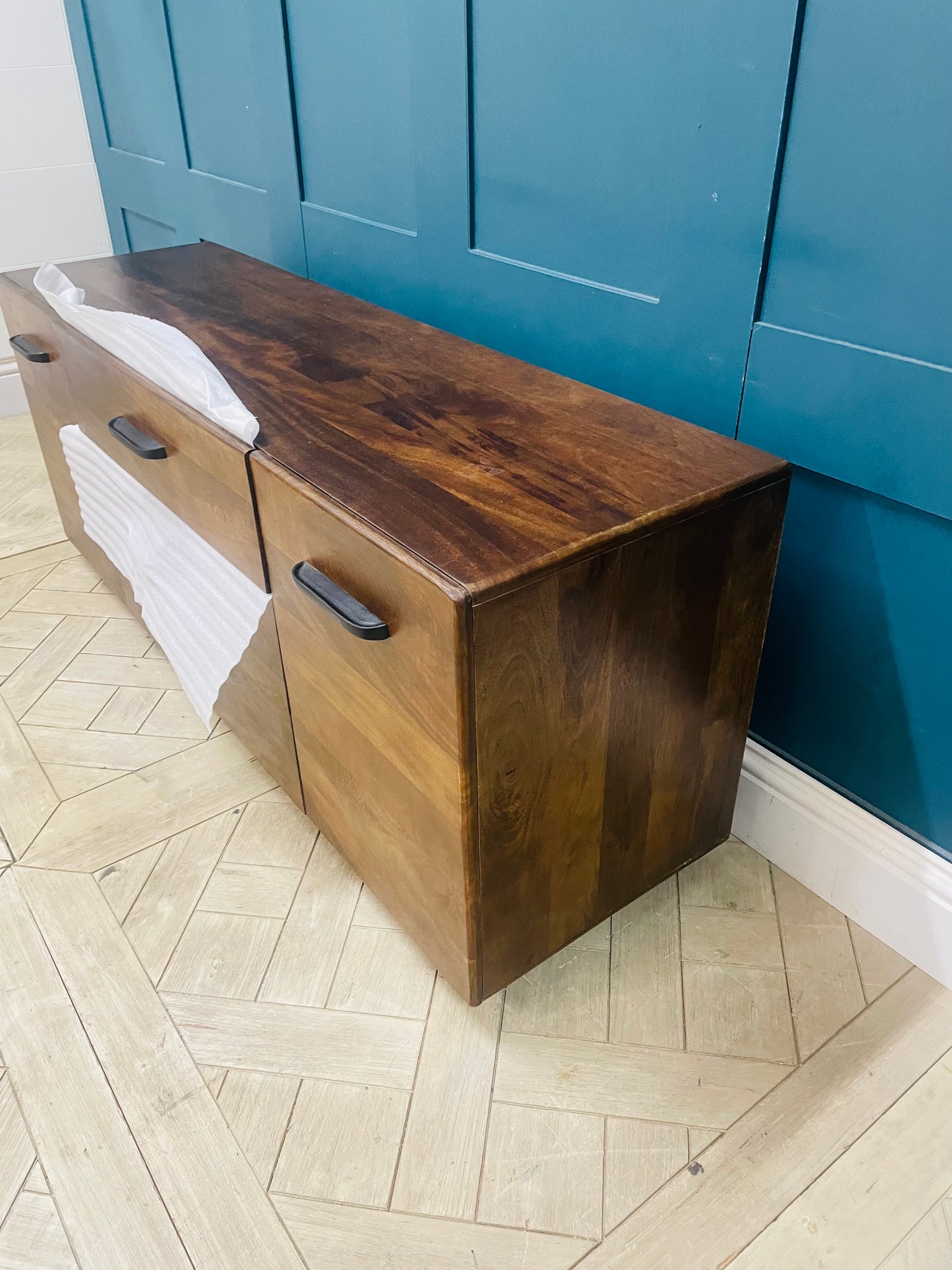 Made.com Lucien large sideboard, Dark Mango Wood. R51