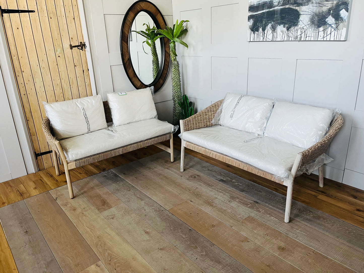 John Lewis Burford 4 Seater Woven Garden Set. Sofa And 1 End Chaise Sofa.