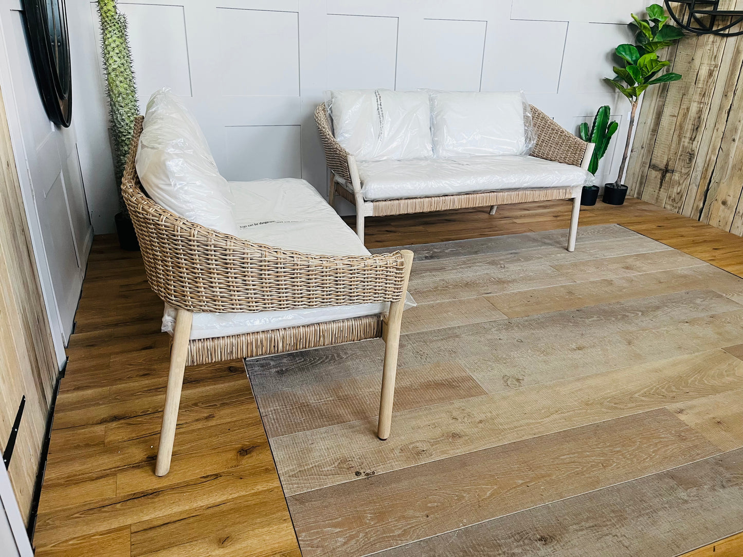 John Lewis Burford 4 Seater Woven Garden Set. Sofa And 1 End Chaise Sofa.