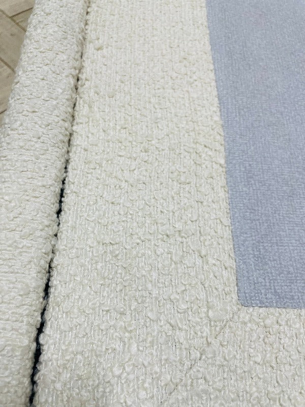 Doddington Upholstered Bed Frame, King Size, Corto Ivory Bouclé fabric.