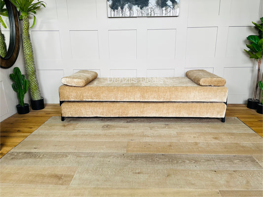 innovative Duplet Daybed With Powder Coated Black Legs . Celina Luxury Velvet