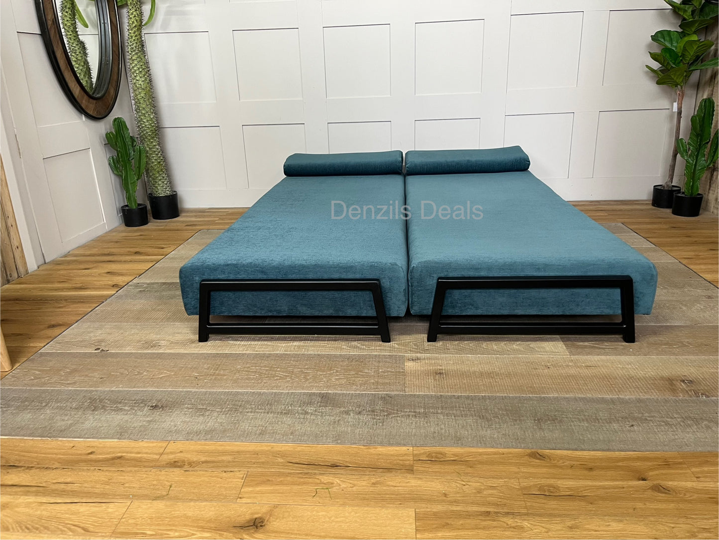 Innovative Duplet Daybed with Powder Coated Metal Legs