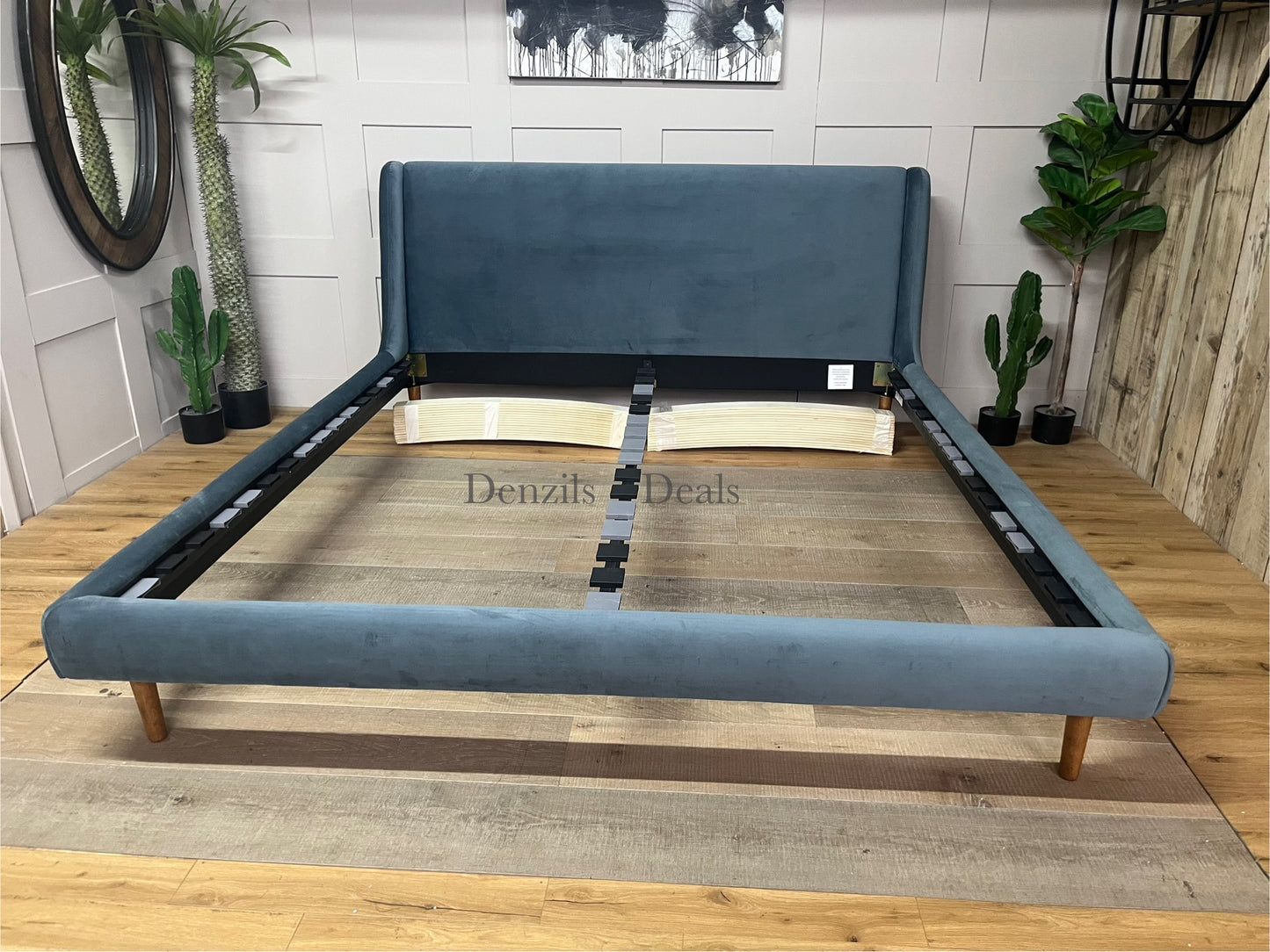 John Lewis Mid-Century Sweep Upholstered Bed Frame, Super King size