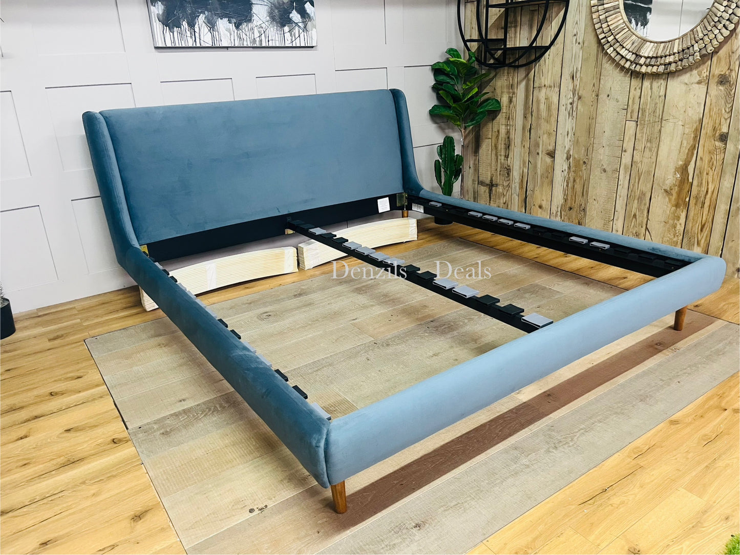 John Lewis Mid-Century Sweep Upholstered Bed Frame, Super King size