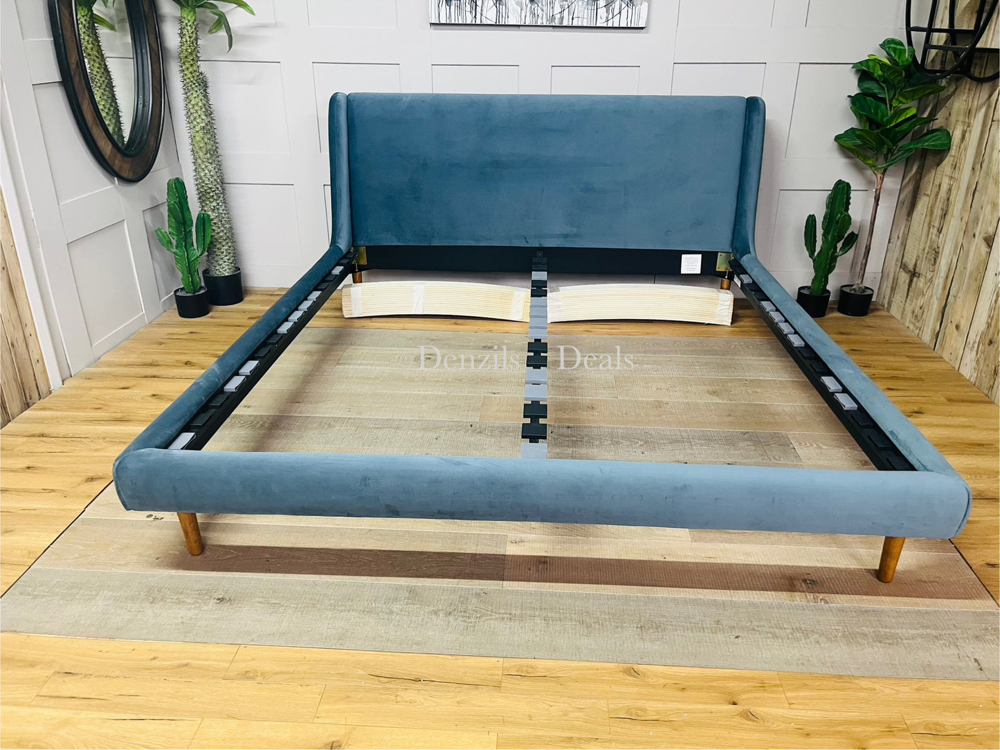 John Lewis Mid-Century Sweep Upholstered Bed Frame, Super King size