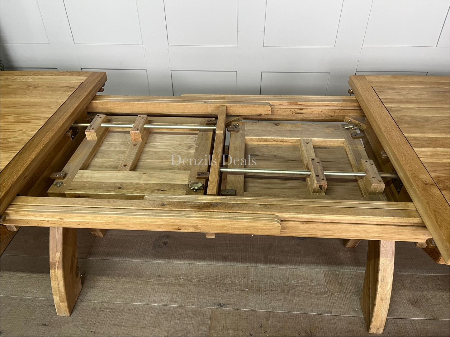 Oak Extendable Dining Table 10-12 Seat Oak Furnitureland Hercules)