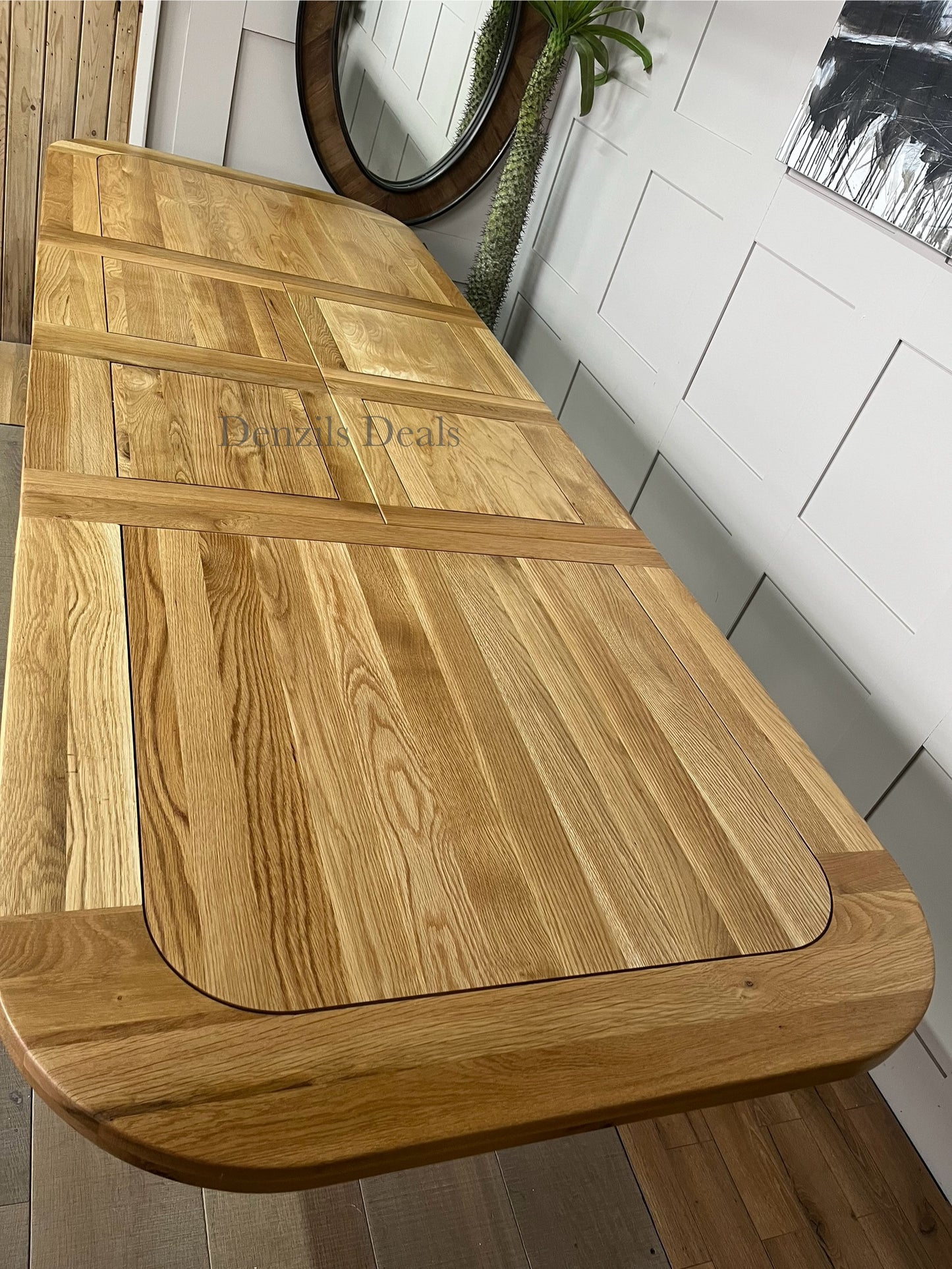 Oak Extendable Dining Table 10-12 Seat Oak Furnitureland Hercules)