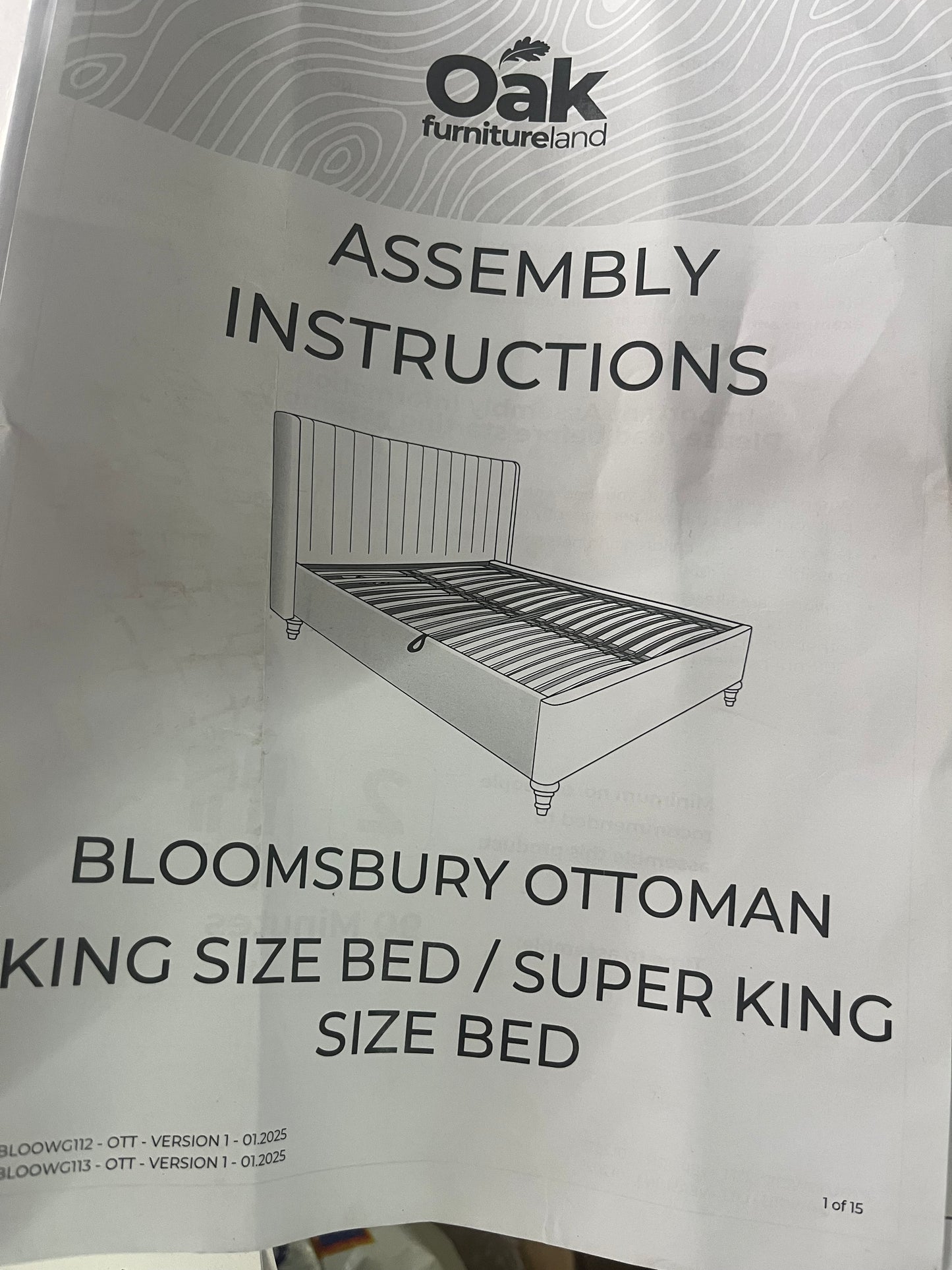 Super King Ottoman Bed | BLOOMSBURY Sunningdale Kingfisher Fabric