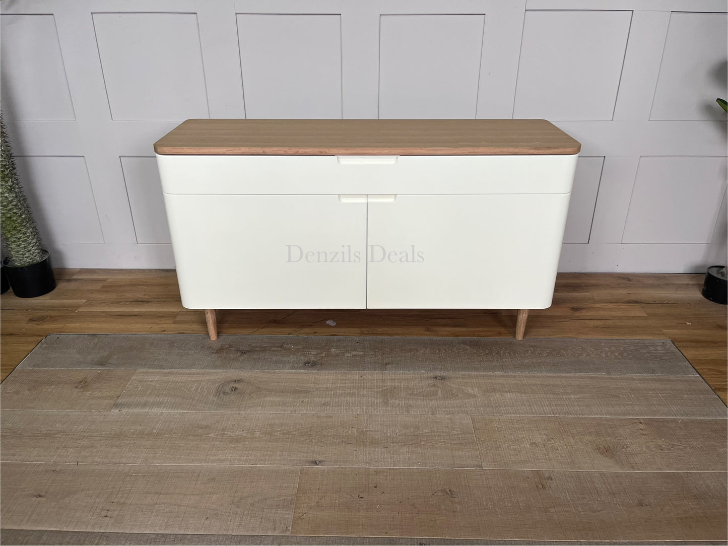 Ebbe Gehl for John Lewis Mira Wide Sideboard, White/Oak R6