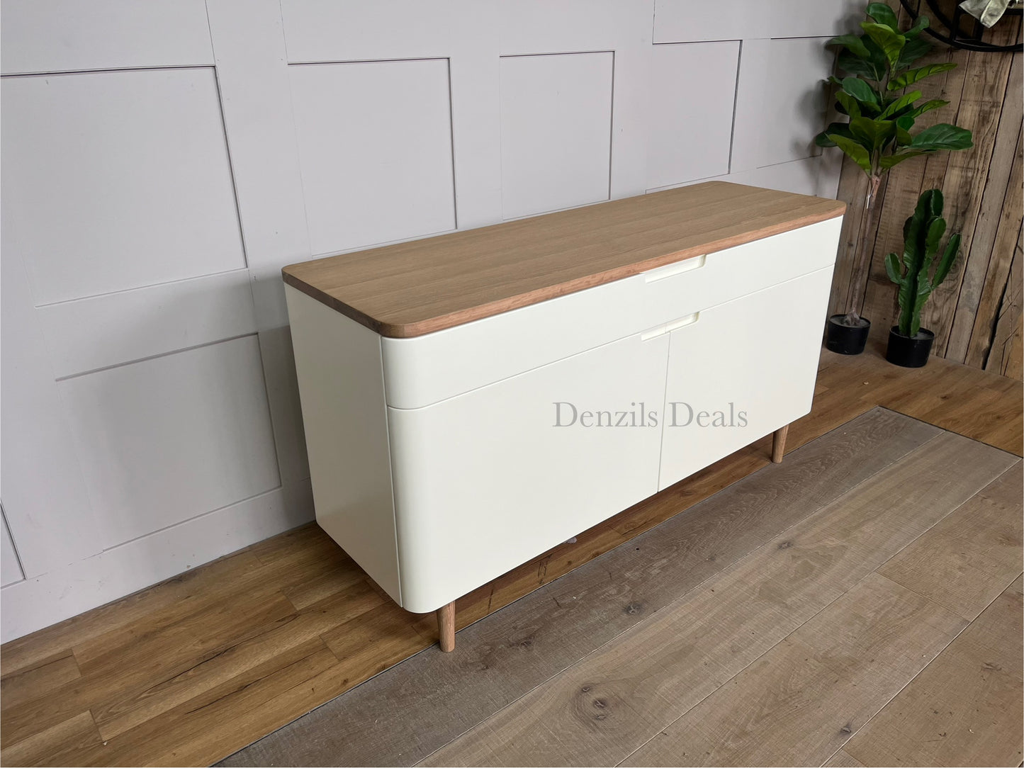 Ebbe Gehl for John Lewis Mira Wide Sideboard, White/Oak R6