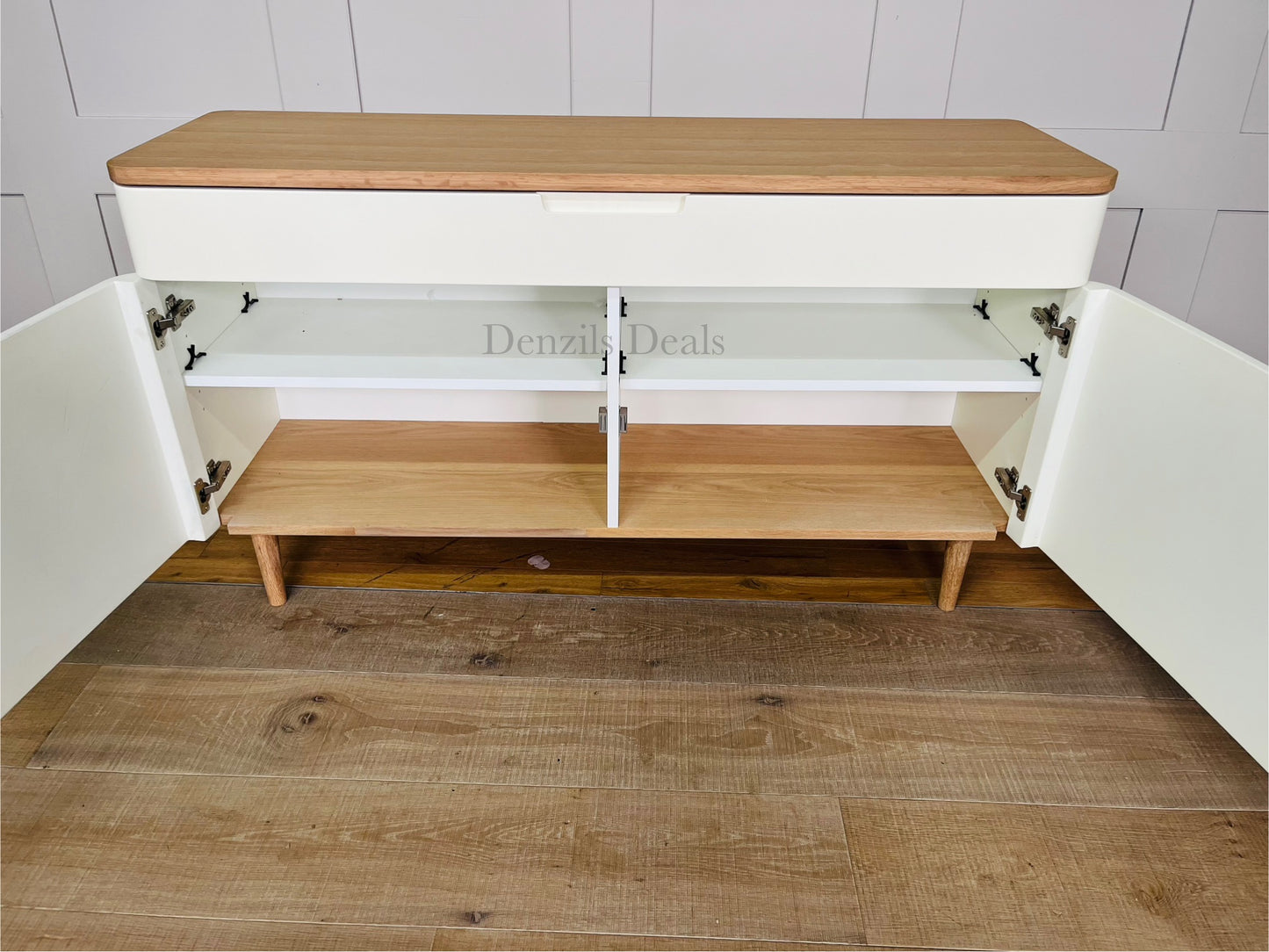 Ebbe Gehl for John Lewis Mira Wide Sideboard, White/Oak R6