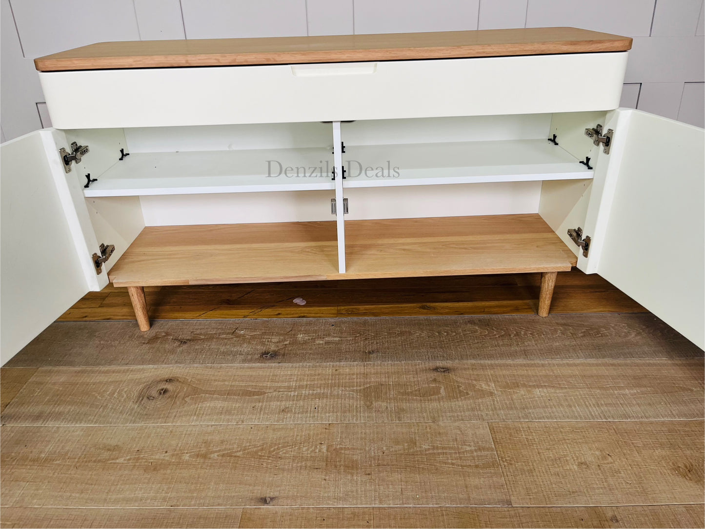 Ebbe Gehl for John Lewis Mira Wide Sideboard, White/Oak R6