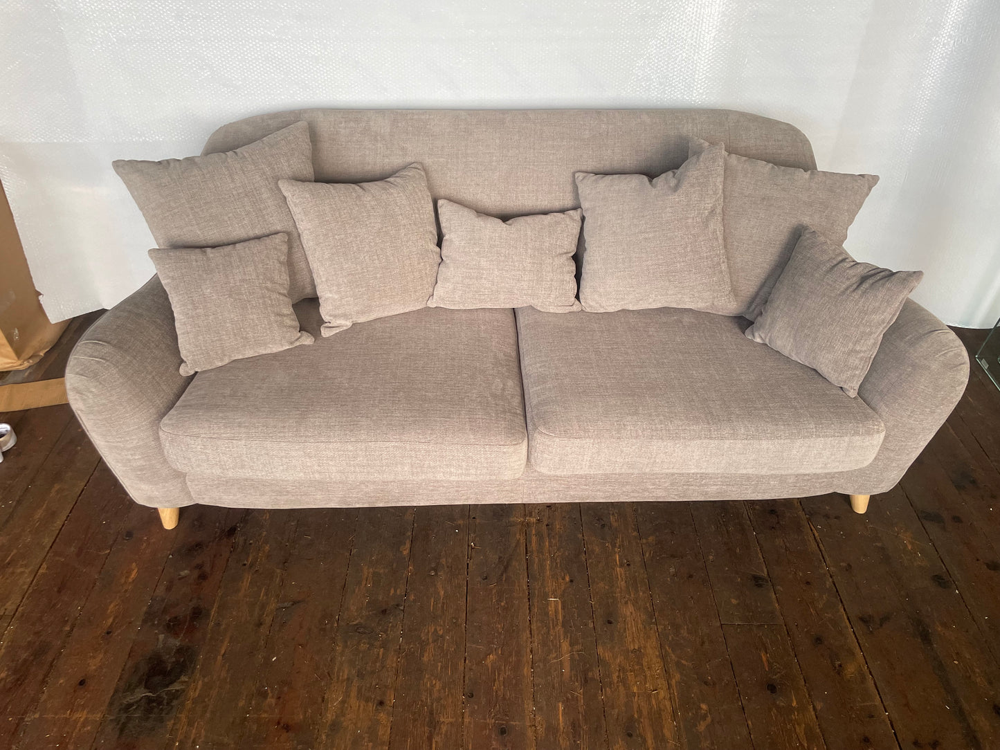 John Lewis Laze Medium 3 Seater Sofa, Opal Putty R42