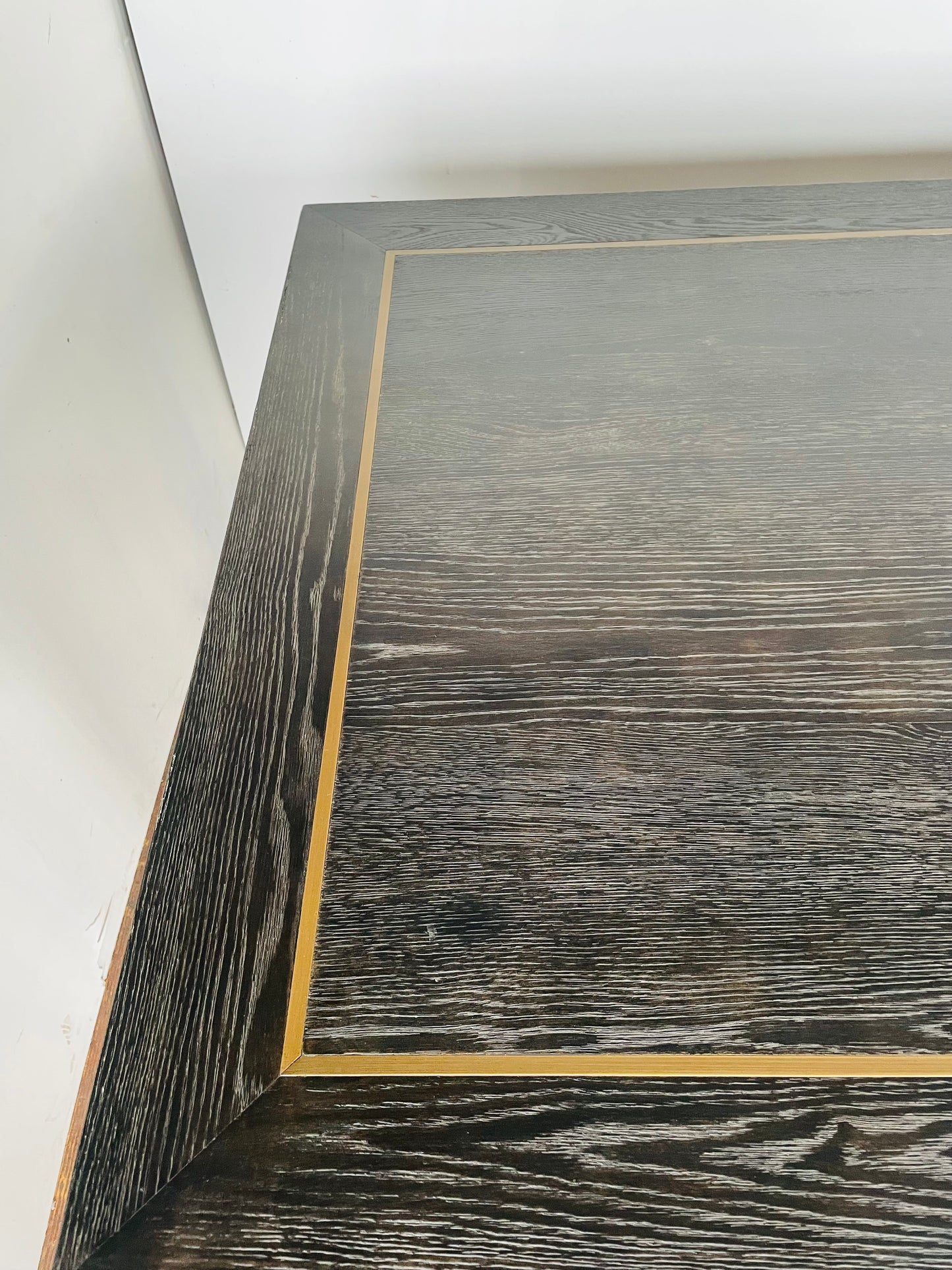 Hunter Black Oak and Gold Dining Table R49