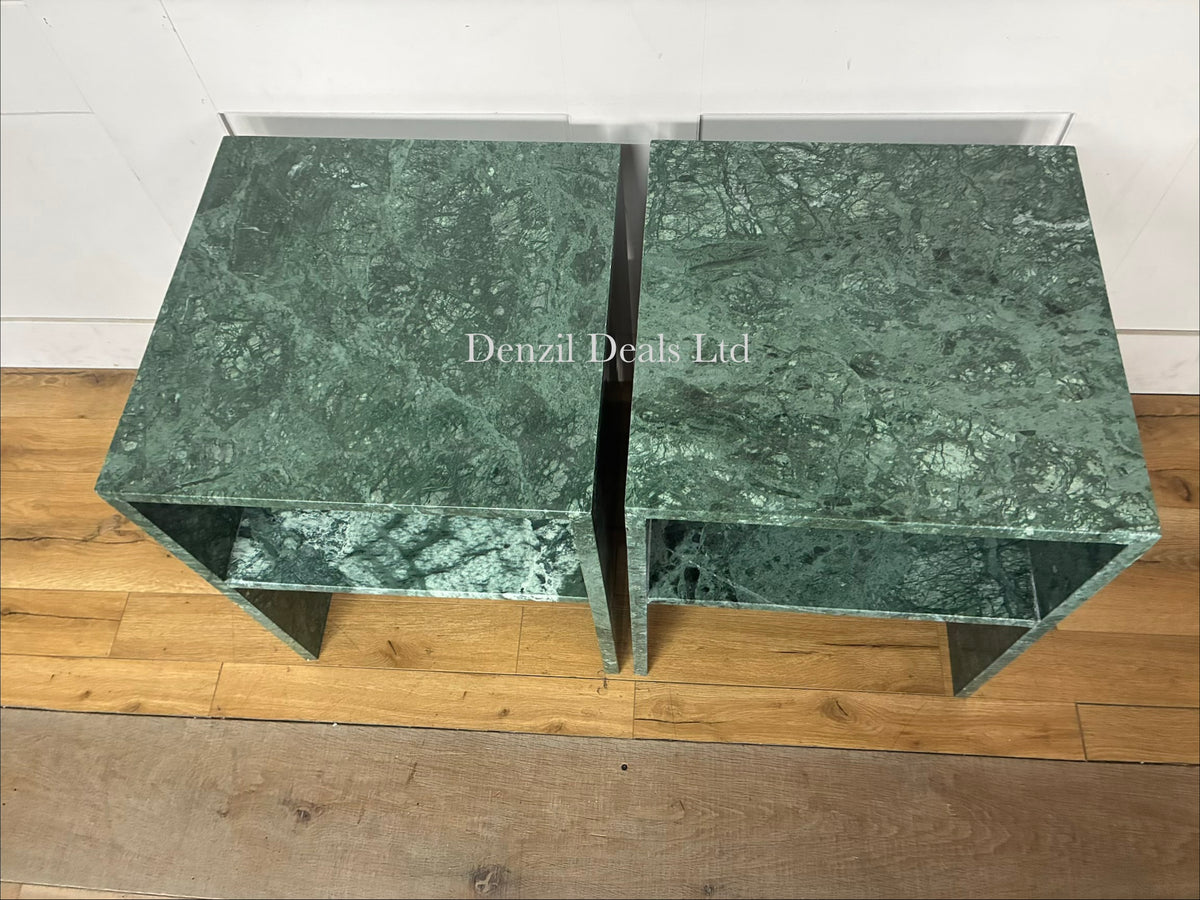 Anthropologie Gia Marble Open Side Table X2 RRP £596 R14