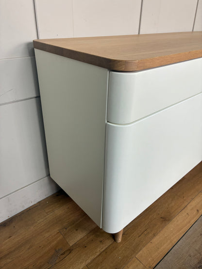 Ebbe Gehl for John Lewis Mira Wide Sideboard, White/Oak R6 RRP £750