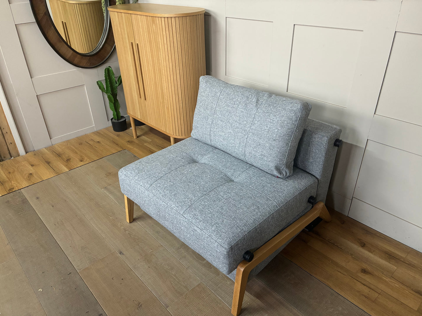 Innovation Living Cubed 90 Armchair Bed, Twist Granite Rrp £1199 R50