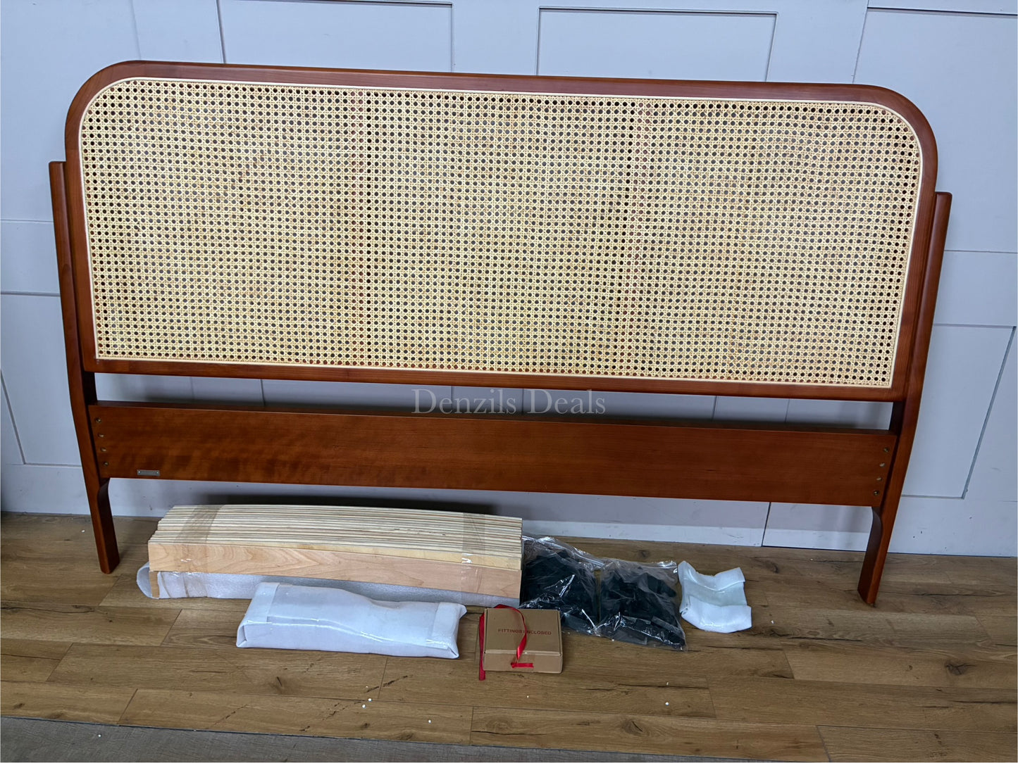 John Lewis Rattan Kingsize Bed Cherry  R50