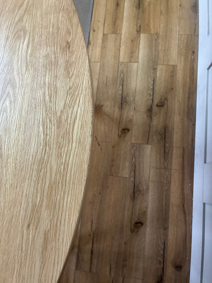 OAK ROUND DINING TABLE 120CM DURHAM NATURAL  By OAK FURNITURELAND Rrp £580