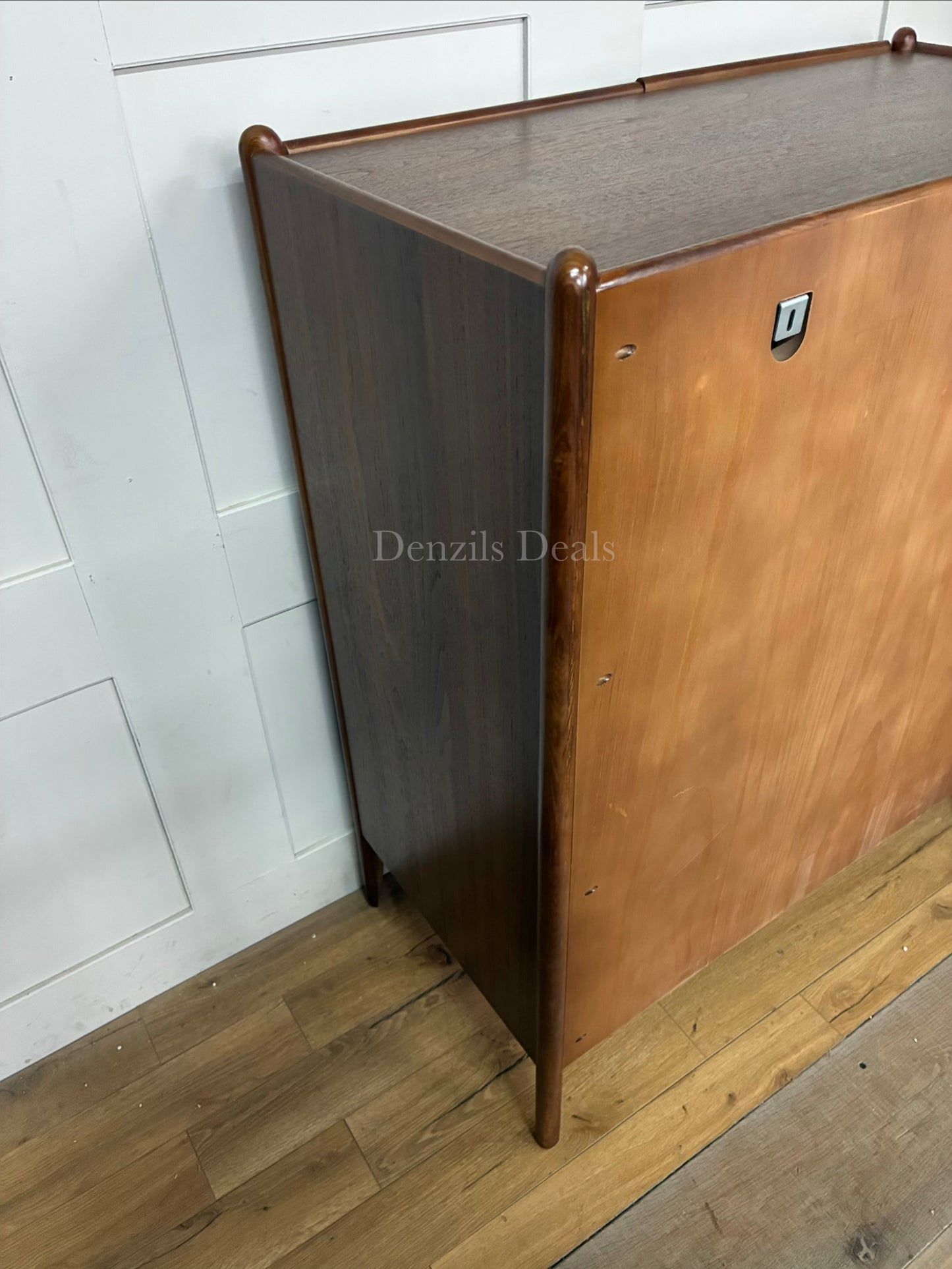 John Lewis Scandi 5 Drawer Wood Chest, Walnut Finish R20 Rrp £649