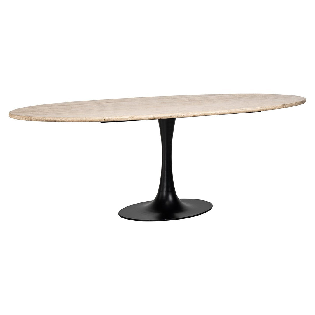 Hampton Beige Travertine Oval Dining Table 8 Seater Richmond Interiors Rrp £1940