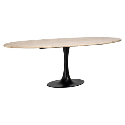 Hampton Beige Travertine Oval Dining Table 8 Seater Richmond Interiors Rrp £1940