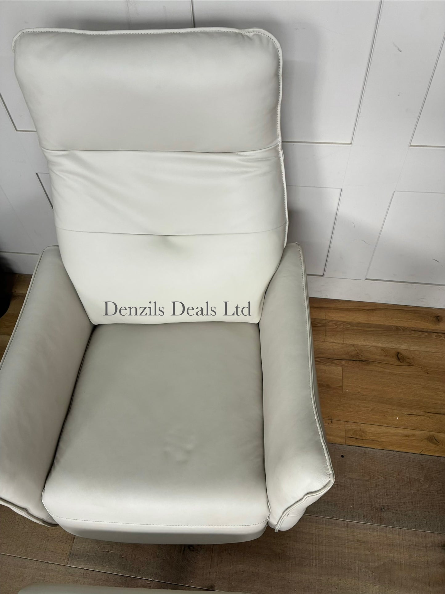 John Lewis Relaxed Recliner Armchair & Footstool, Leather Rrp £949
