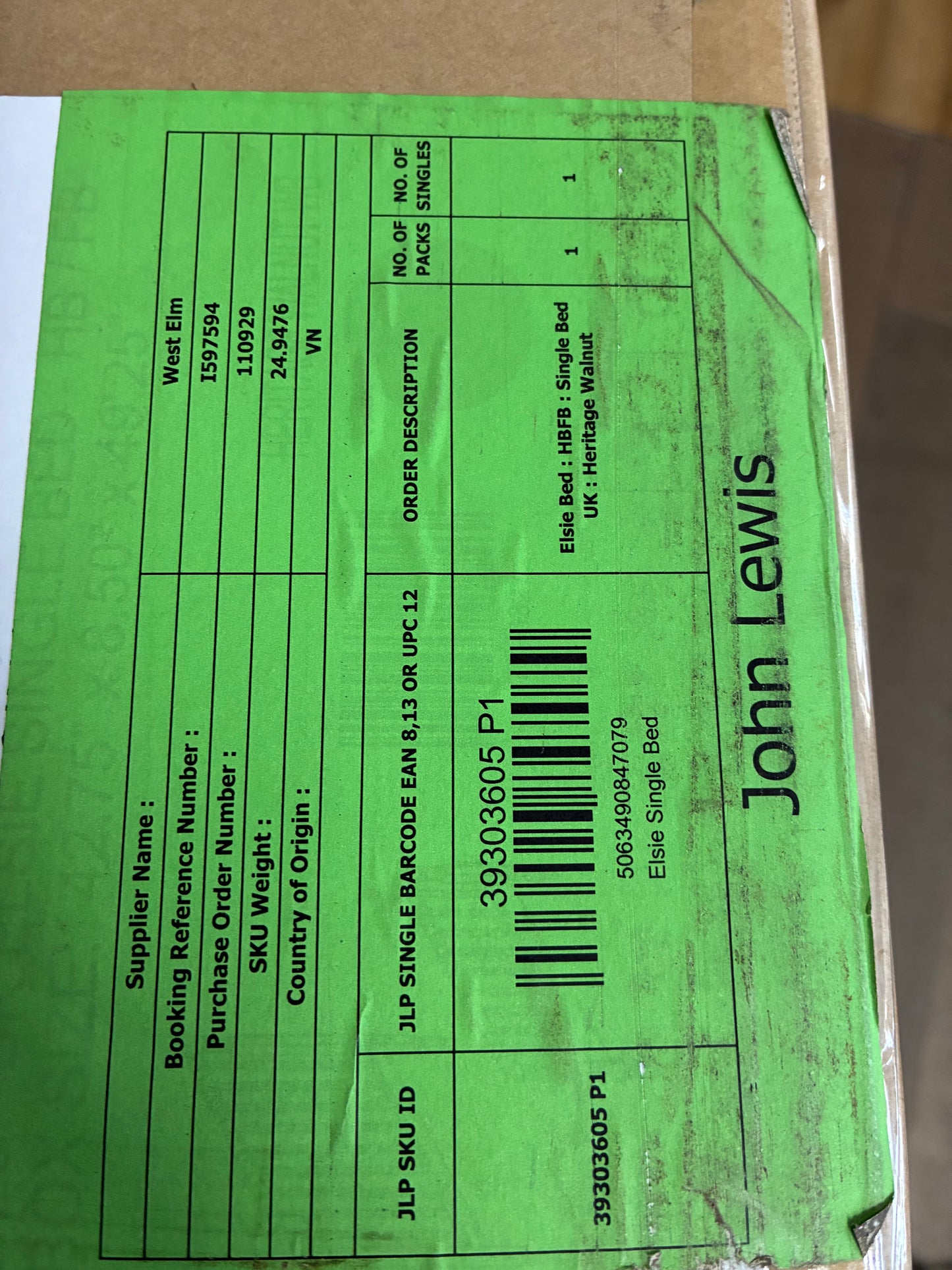 John Lewis Rattan Bed Frame, Double Rrp £629