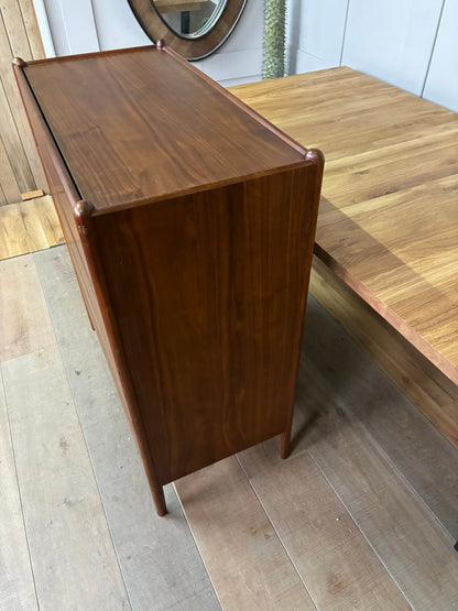 John Lewis Scandi 5 Drawer Wood Chest, Walnut Finish RRrp £649
