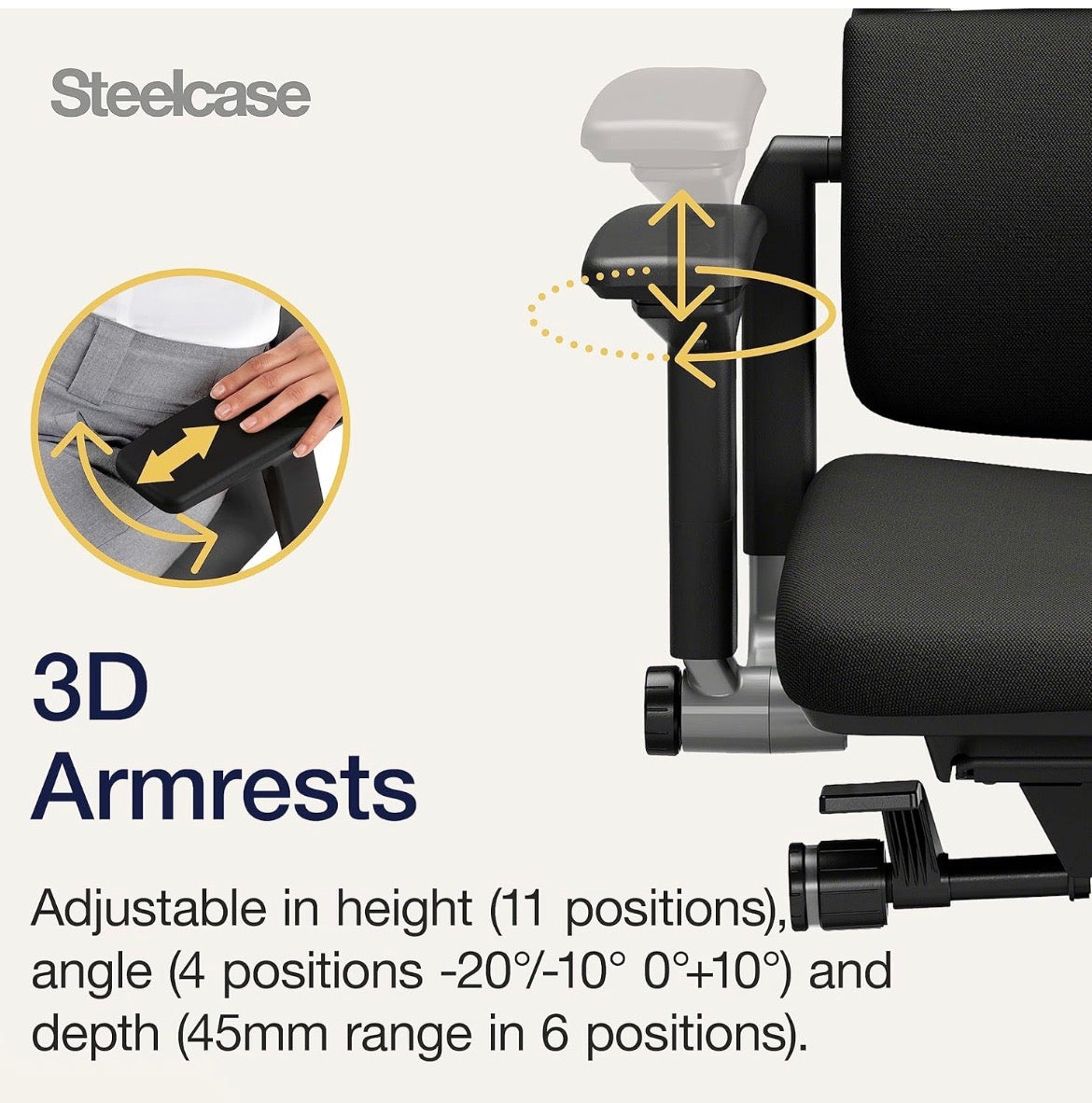 Steelcase Please – Ergonomic office chair With Head Rest
