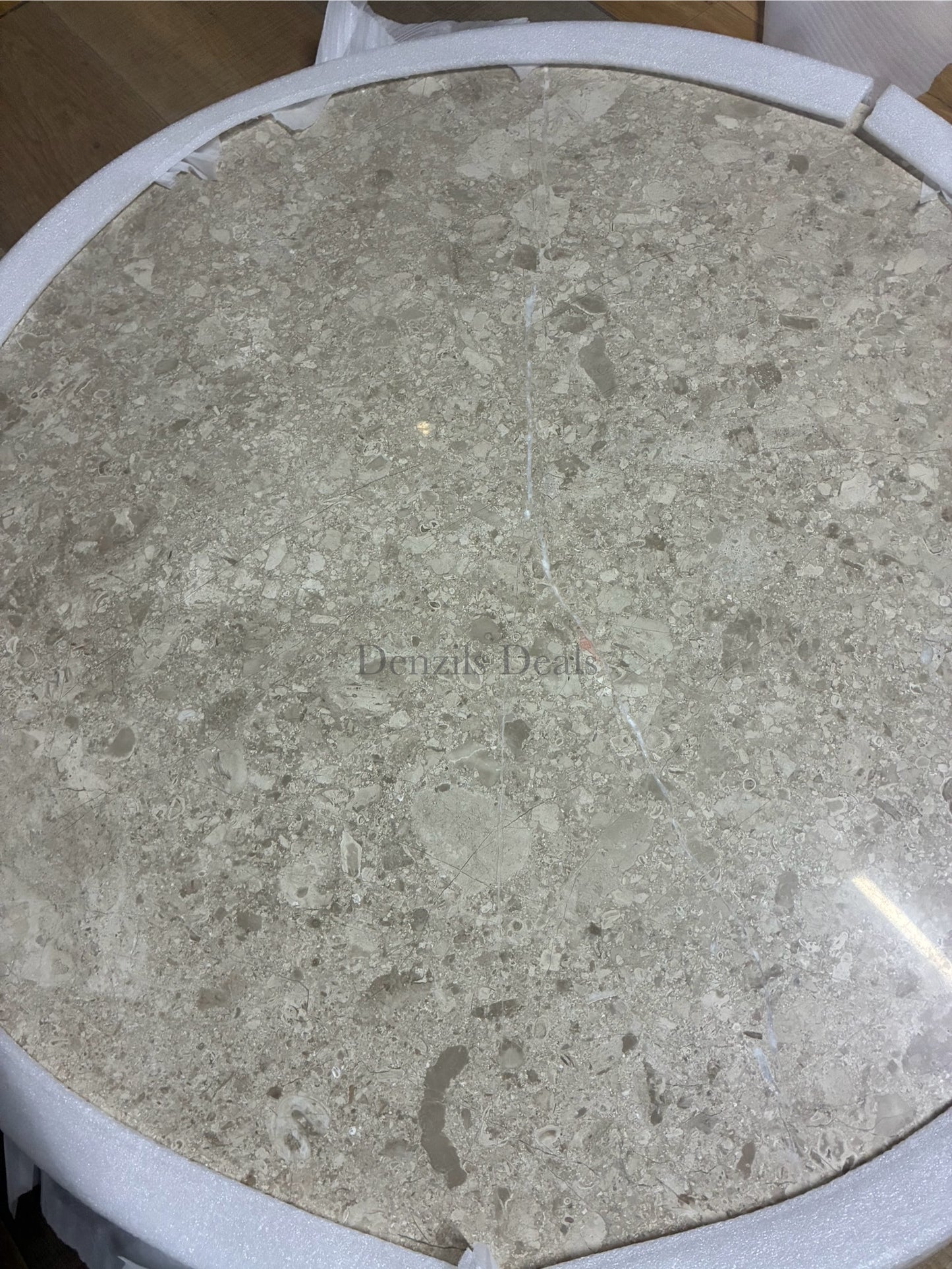 John Lewis Ritz Marble Dining Table, Brown