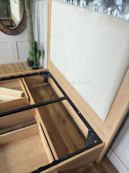 John Lewis Rest 4 Drawer Bed Frame, King, Natural Wood RRP £1599 R57