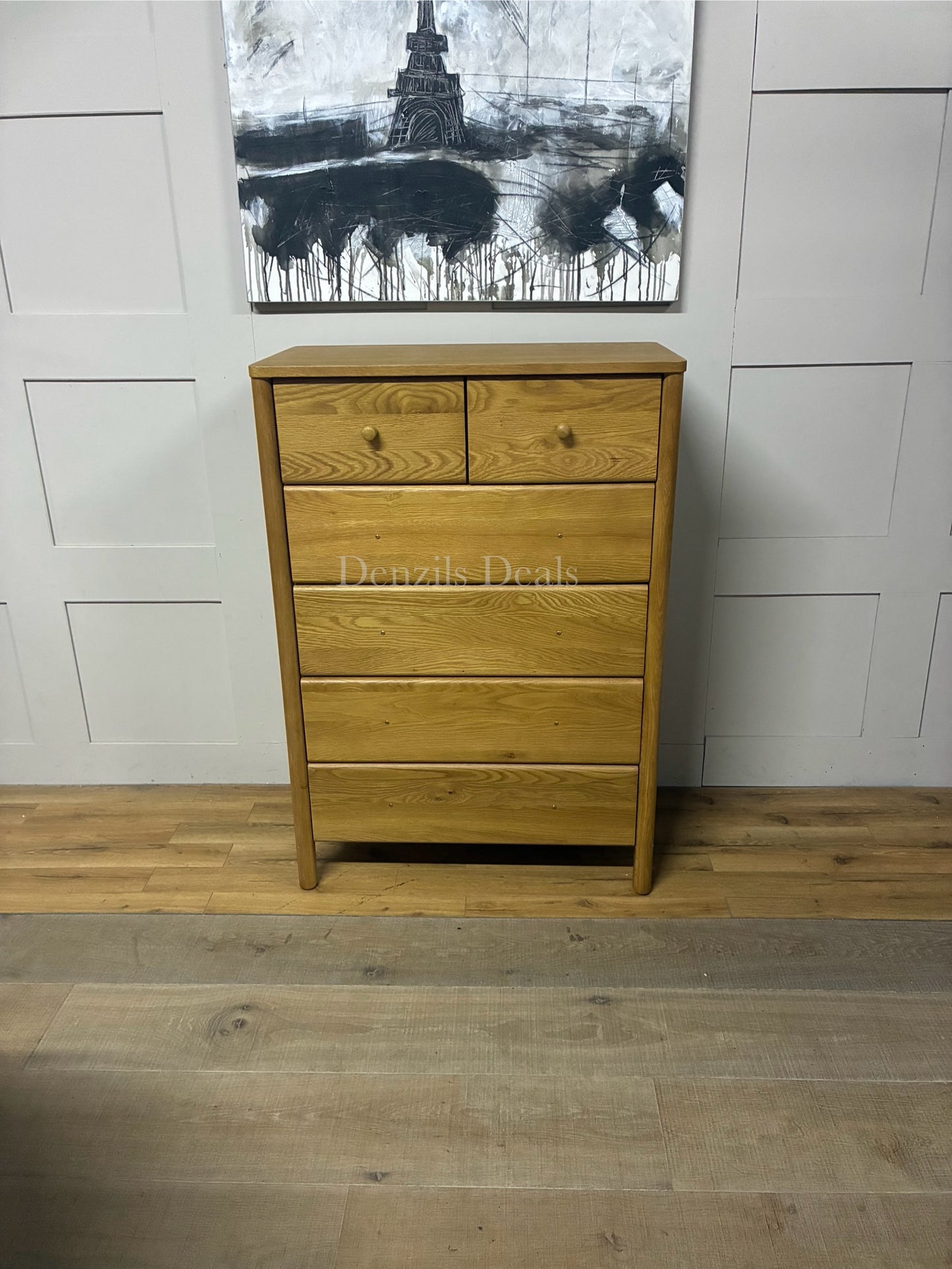 John Lewis Spindle 6 Drawer Chest, Oak Rrp £549 R20