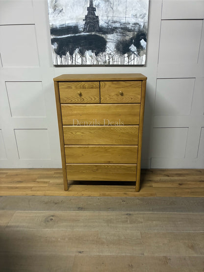 John Lewis Spindle 6 Drawer Chest, Oak Rrp £549 R20