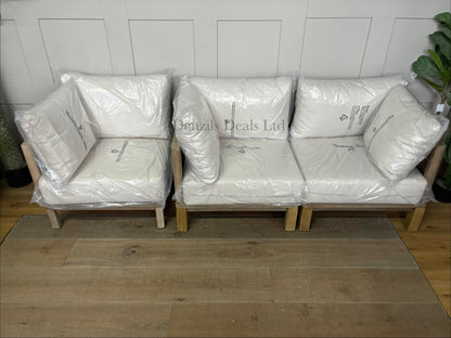 John Lewis Coast Eucalyptus Wood Garden corner unit chairs RRP 897