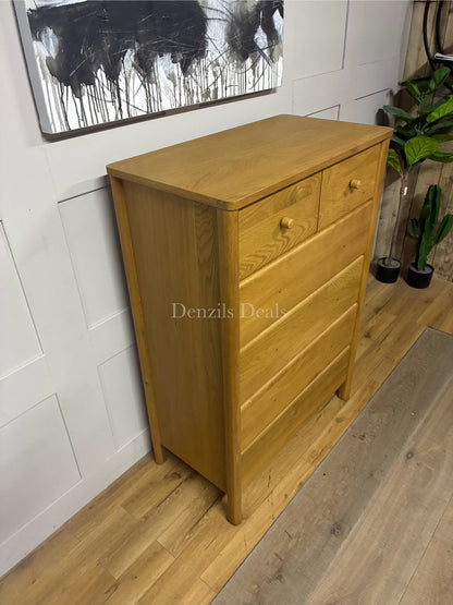 John Lewis Spindle 6 Drawer Chest, Oak Rrp £549 R20
