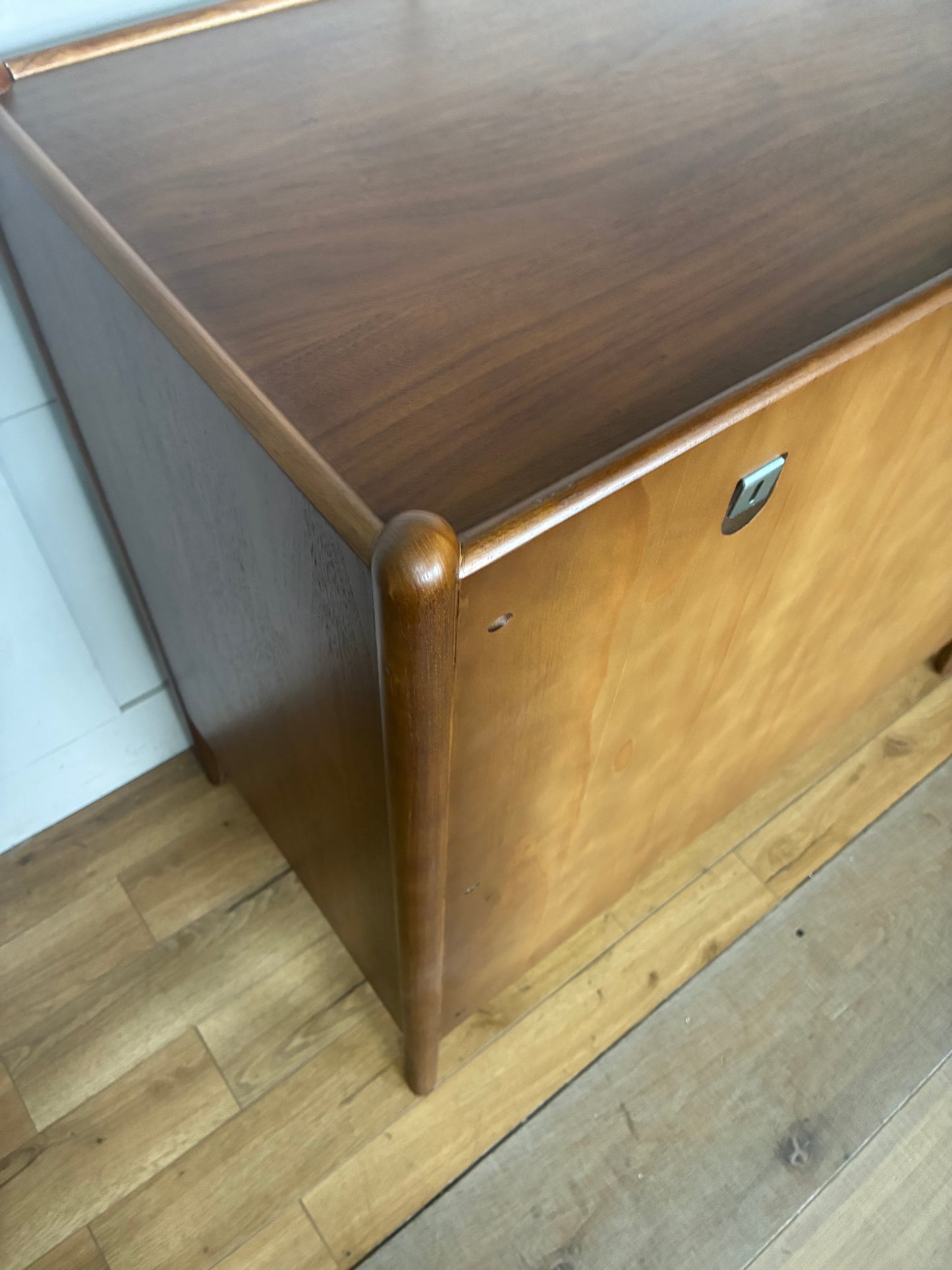 John Lewis Scandi 3 Drawer Wood Chest, Walnut Finish Rrp £499