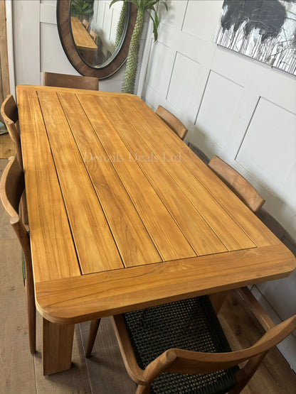 John Lewis Terra Garden Table And 6  Scandi Dining Chairs