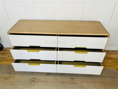 Anthropologie Monza Faux-Leather Six Drawer Chest R43