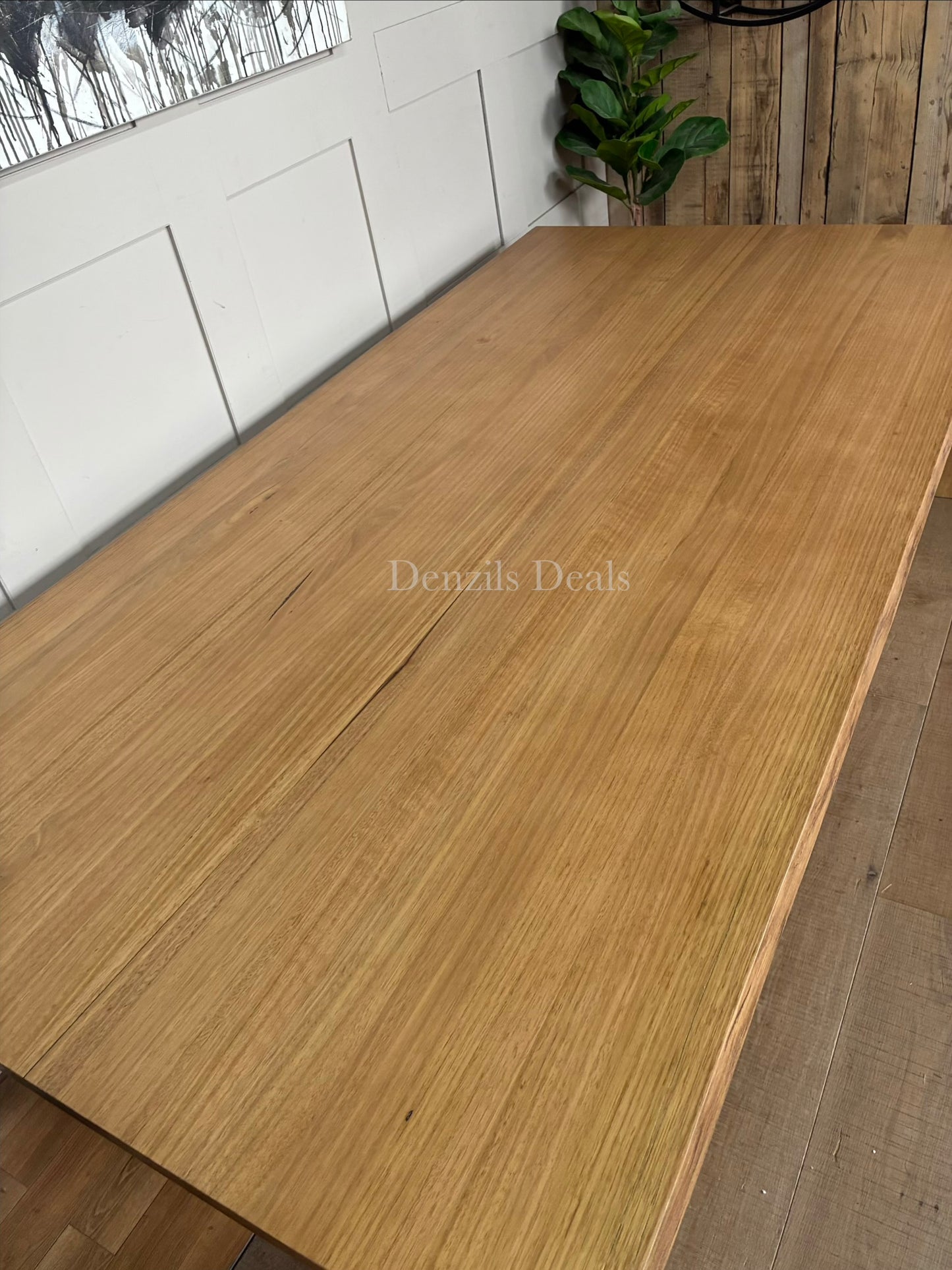 nick scali Blox Dining Table Australian Oak with Geometric Legs  #1