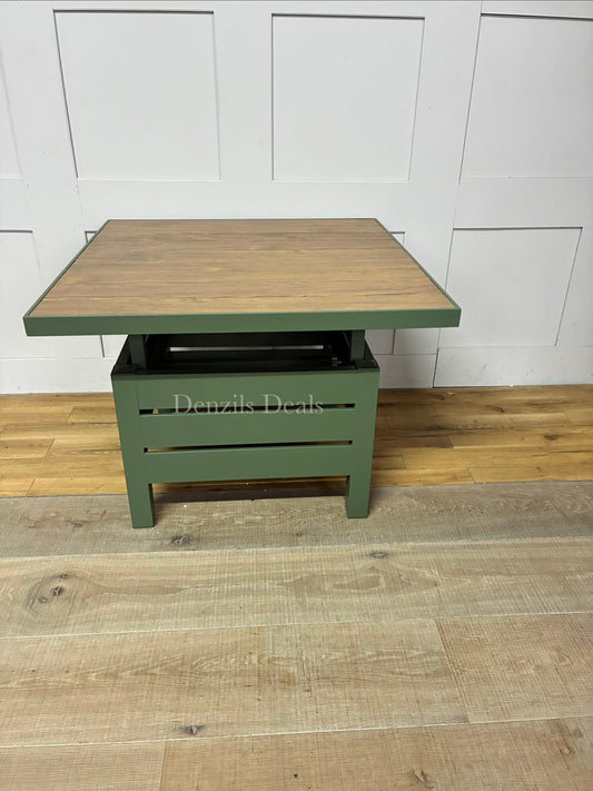 John Lewis Platform Height-Adjustable Square Garden Dining Table