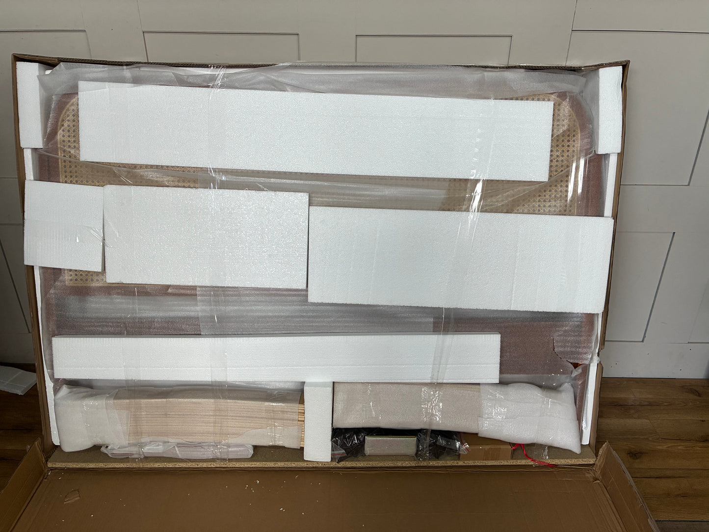 John Lewis Rattan double Bed Cherry Rrp £649