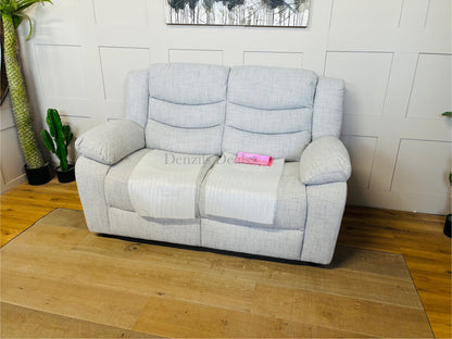 OAK FURNITURELAND Marlow 2 Seater Sofa Keswick Dove Fabric R50