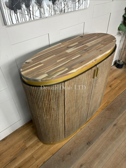 Astley Oval Home Bar Cabinet Rrp £1499 F2
