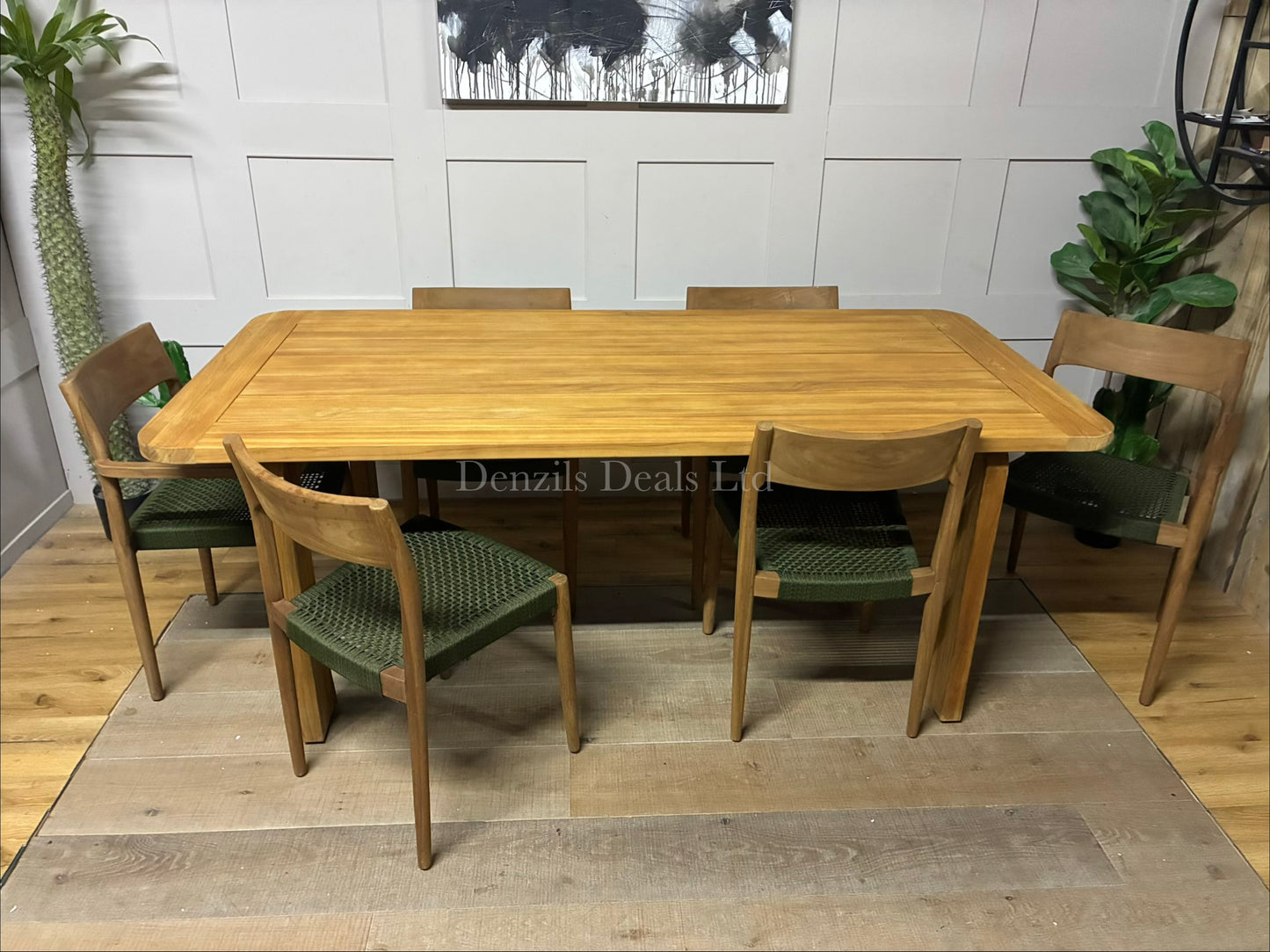 John Lewis Terra Garden Table And 6  Scandi Dining Chairs