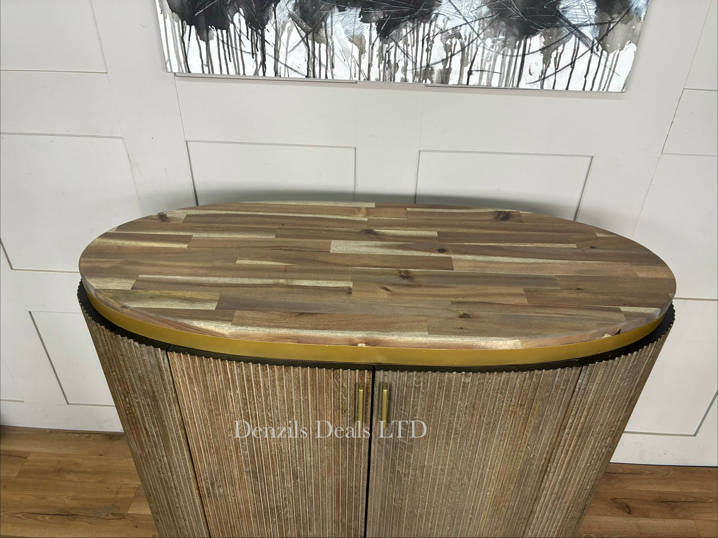 Astley Oval Home Bar Cabinet Rrp £1499 F2