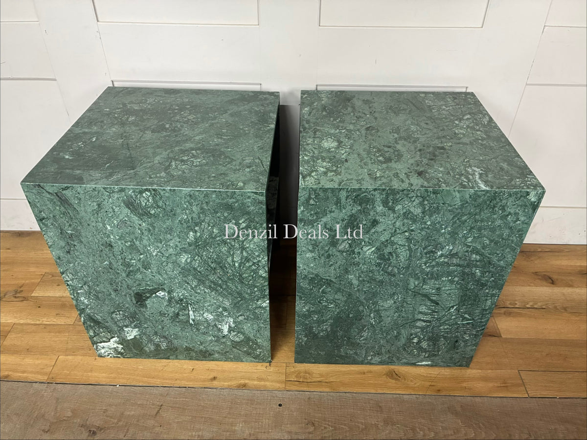 Anthropologie Gia Marble Open Side Table X2 RRP £596 R14